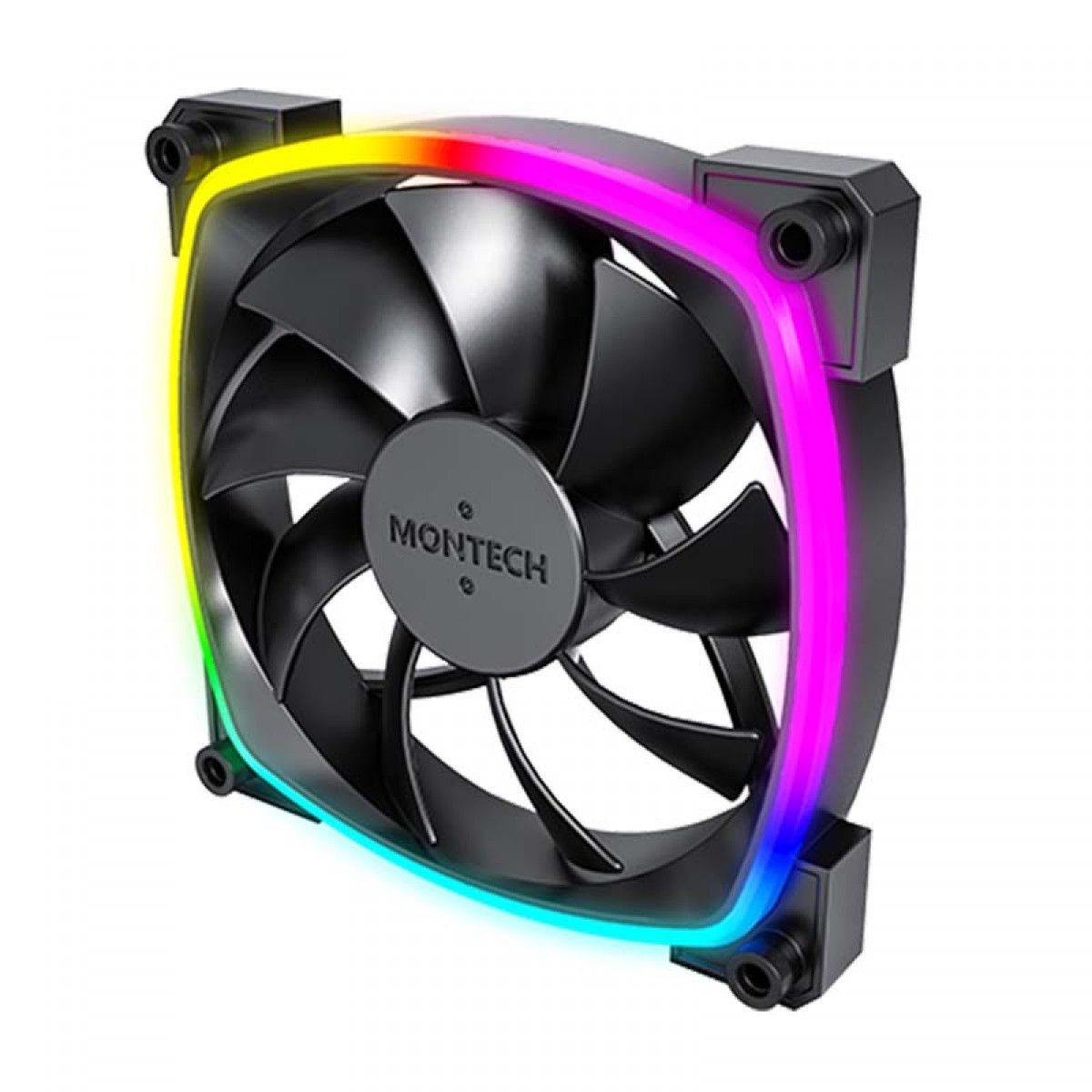 Kit Fan Com 3 Unidades Montech AX120 PWM, 120mm, Black