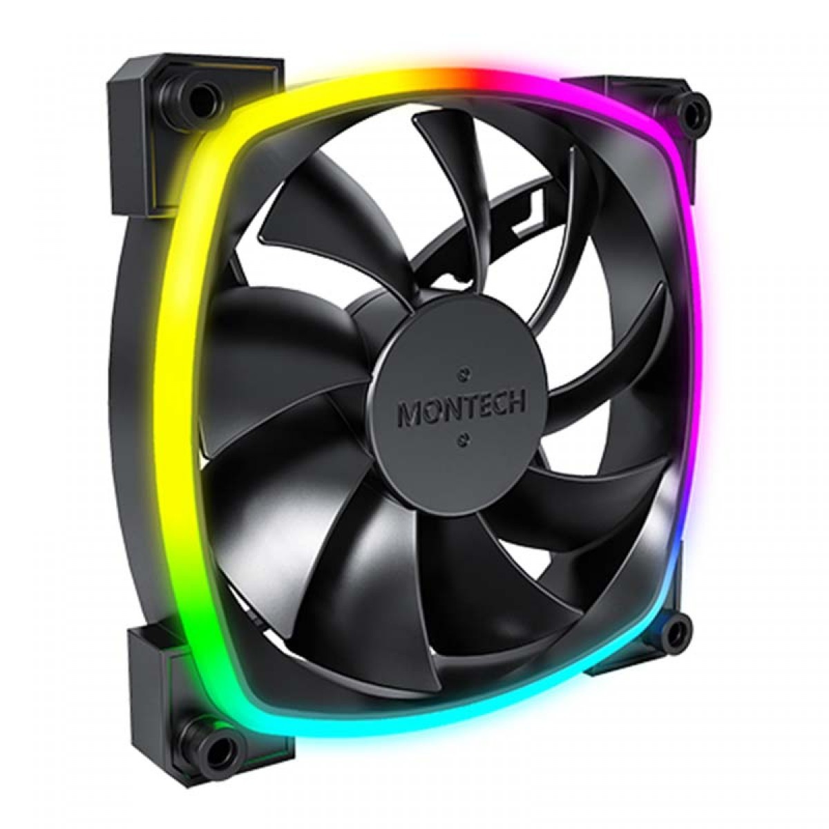 Kit Fan Com 3 Unidades Montech AX120 PWM, 120mm, Black