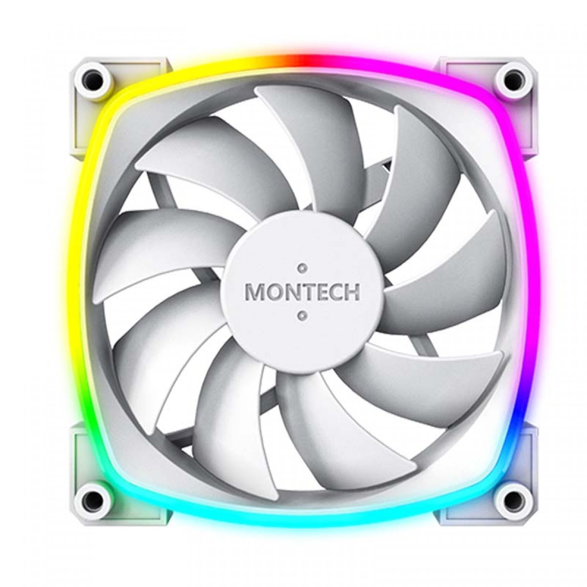 Kit Fan Com 3 Unidades Montech AX120 PWM, 120mm, White
