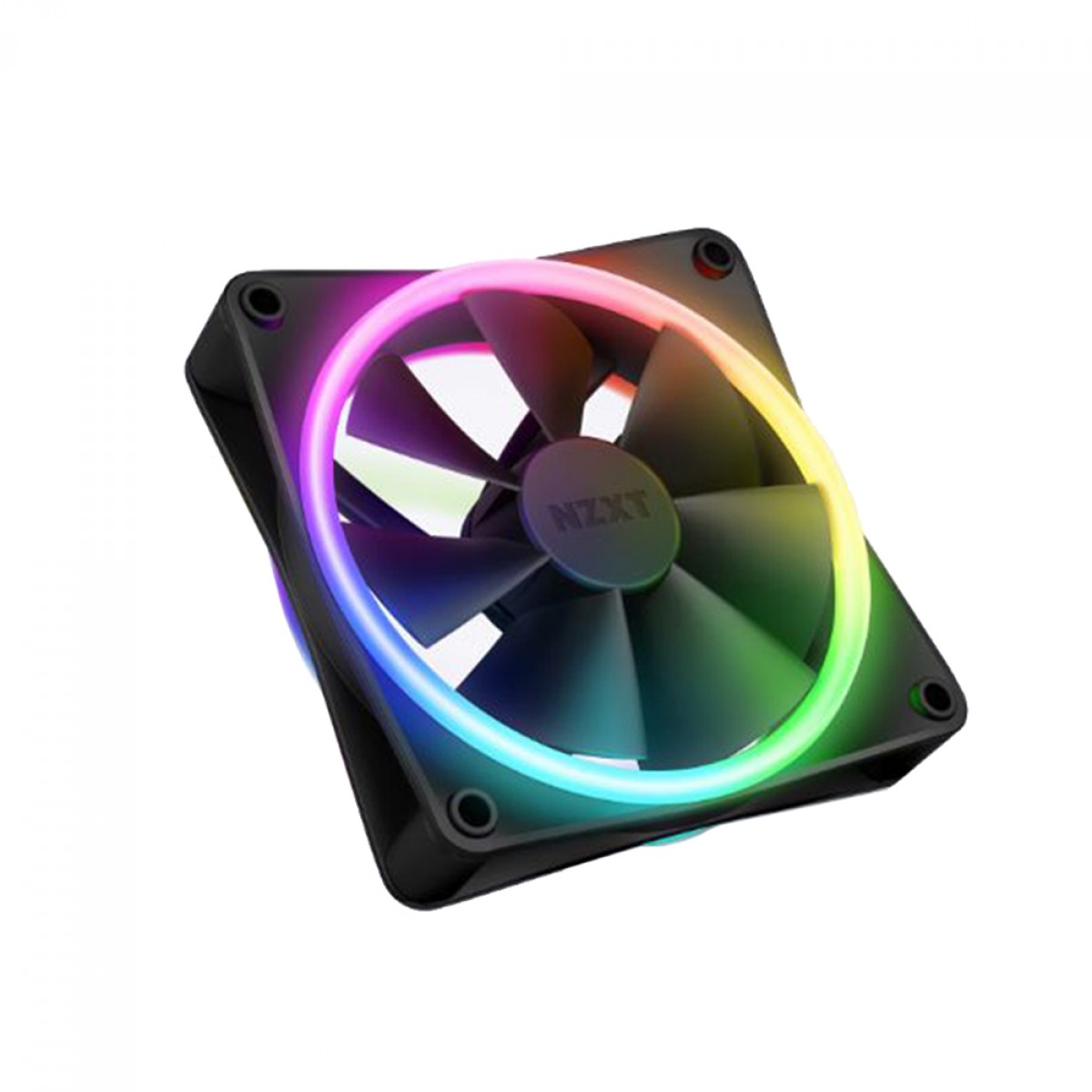 Kit Fan Com 3 Unidades NZXT F120RGB DUO, RGB, 120mm, Black, Com Controlador, RF-D12TF-B1