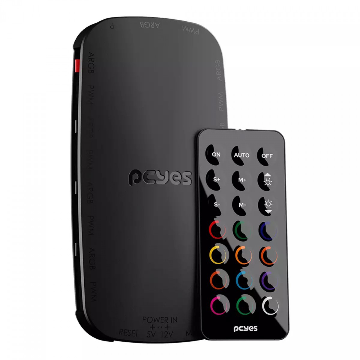 Kit Fan Com 3 Unidades PCYES Sangue Frio 3 ARGB Black Vulcan, 120mm, Com Controladora, Preto, K3ARGBSF3BVBR