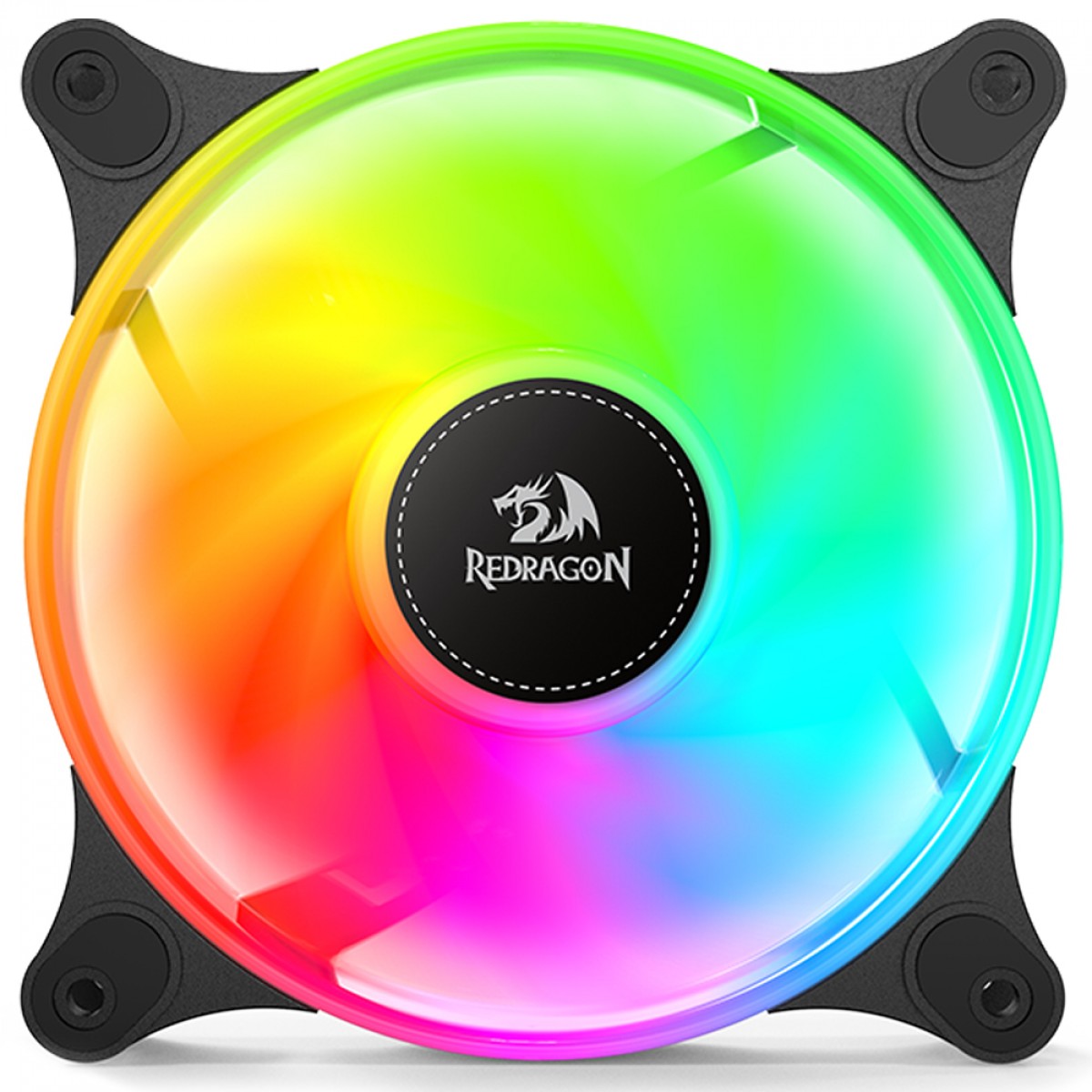 Kit Fan Com 3 Unidades Redragon GC-F013, ARGB, 120mm, Preto