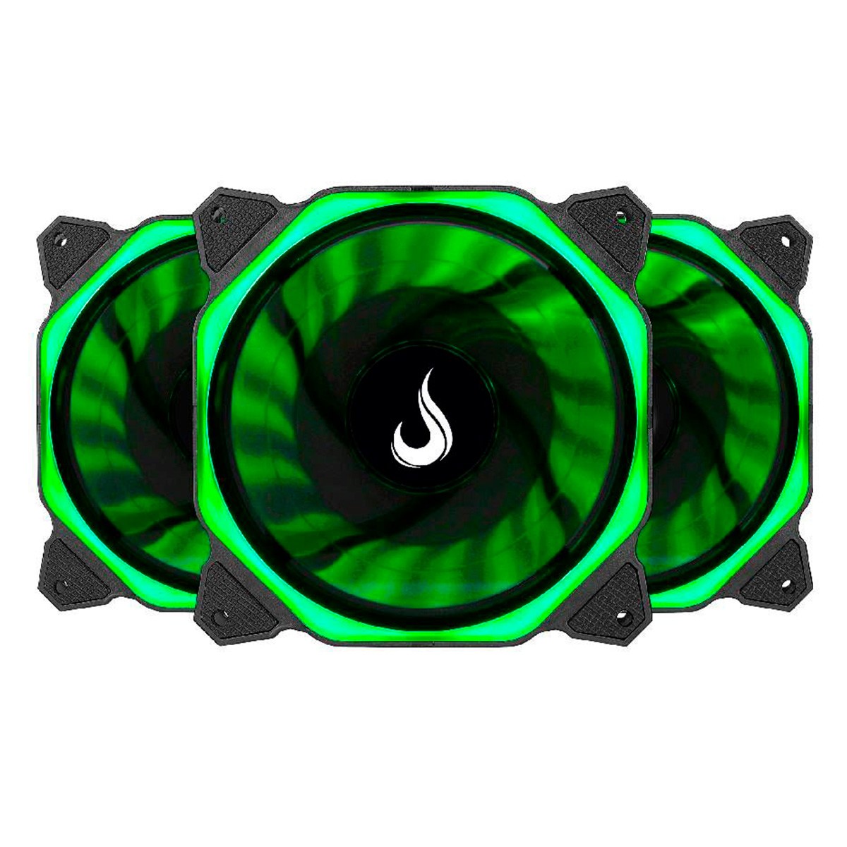 Kit Fan com 3 Unidades Rise Mode Aura, 3x120mm, RGB com Controle Remoto, 1650 RPM, Preto, RM-AU-02-RGB