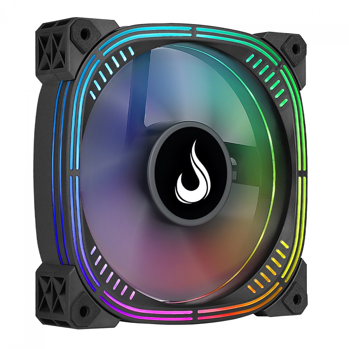 Kit Fan Com 3 Unidades Rise Mode Aura Pro Black, ARGB, 120mm, RM-AUB-02-ARGB - Open Box