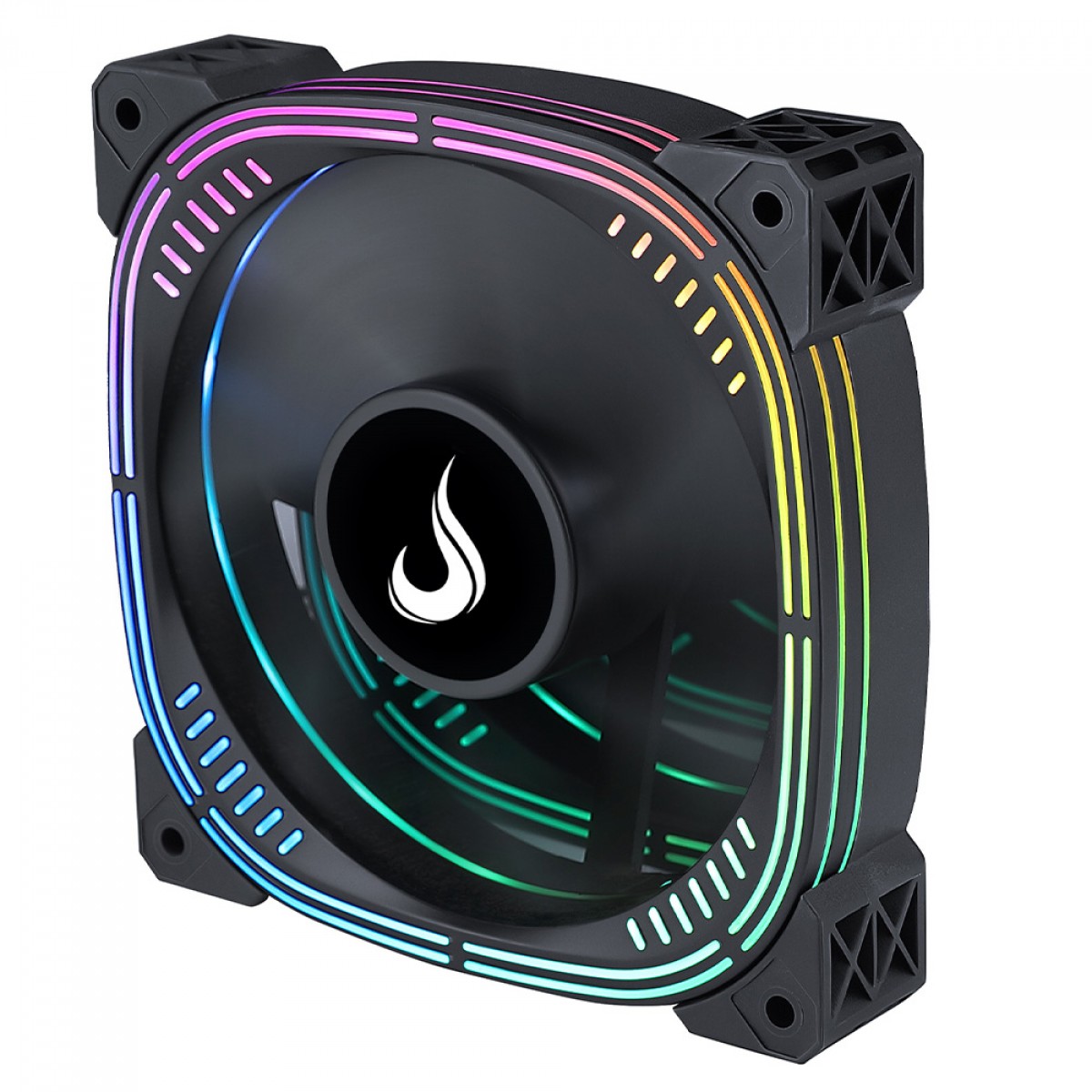 Kit Fan Com 3 Unidades Rise Mode Aura Pro Black, ARGB, 120mm, RM-AUB-02-ARGB - Open Box