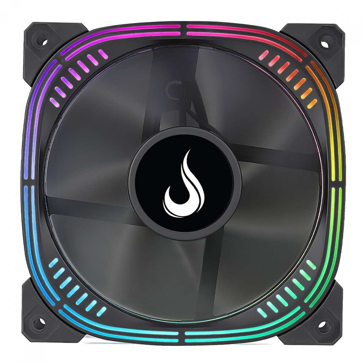 Kit Fan Com 3 Unidades Rise Mode Aura Pro Black, ARGB, 120mm, RM-AUB-02-ARGB - Open Box