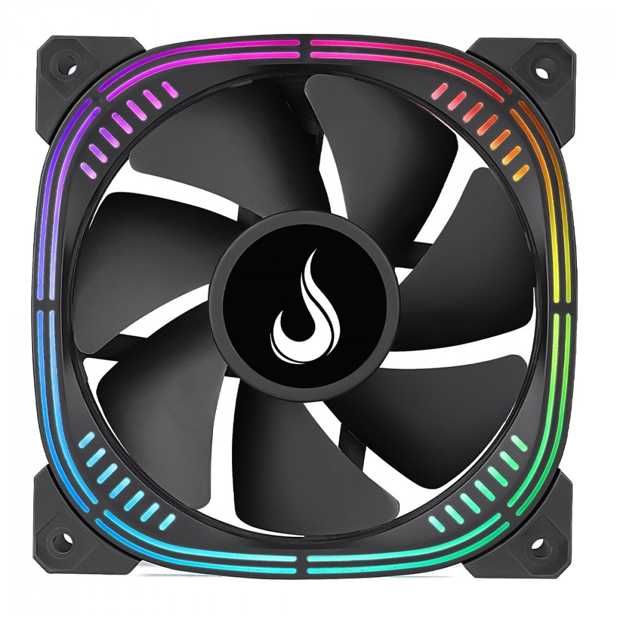 Kit Fan Com 3 Unidades Rise Mode Aura Pro Black, ARGB, 120mm, RM-AUB-02-ARGB - Open Box