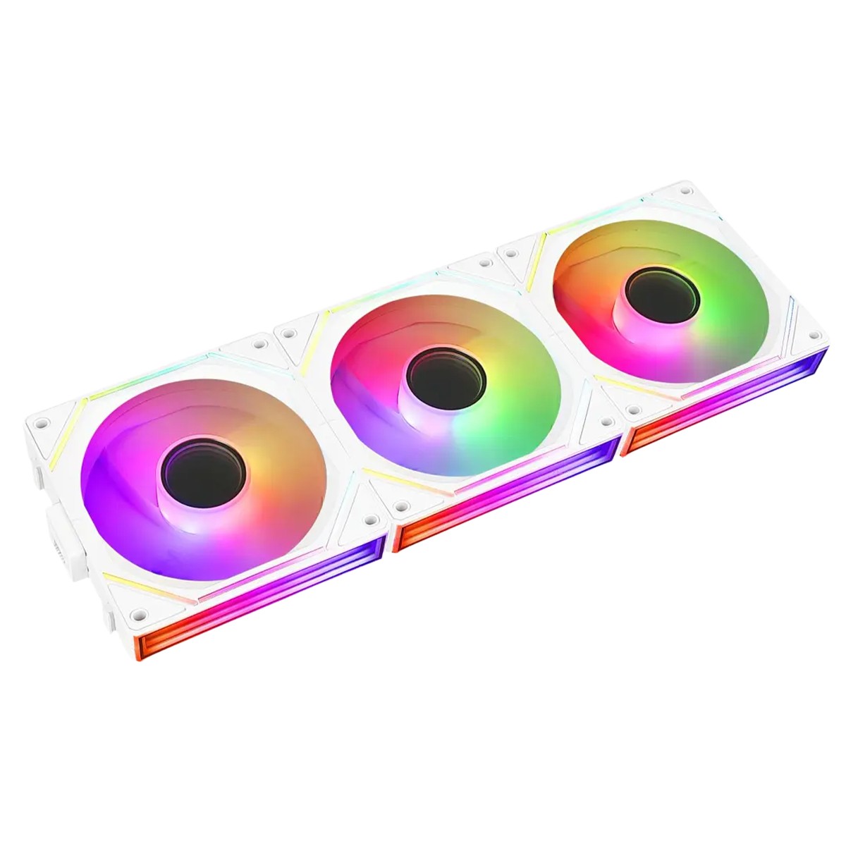 Kit Fan Com 3 Unidades Rise Mode Magneto Pro Reverse, ARGB, 120mm, PWM, Branco, RM-MAPRO-ARGB-W-RV