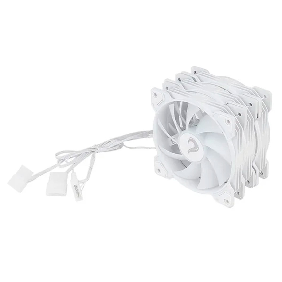 Kit Fan com 3 Unidades Rise Mode X, 3x120mm, RGB Rainbow, 1200 RPM, Branco, RM-XLD-02-RBW