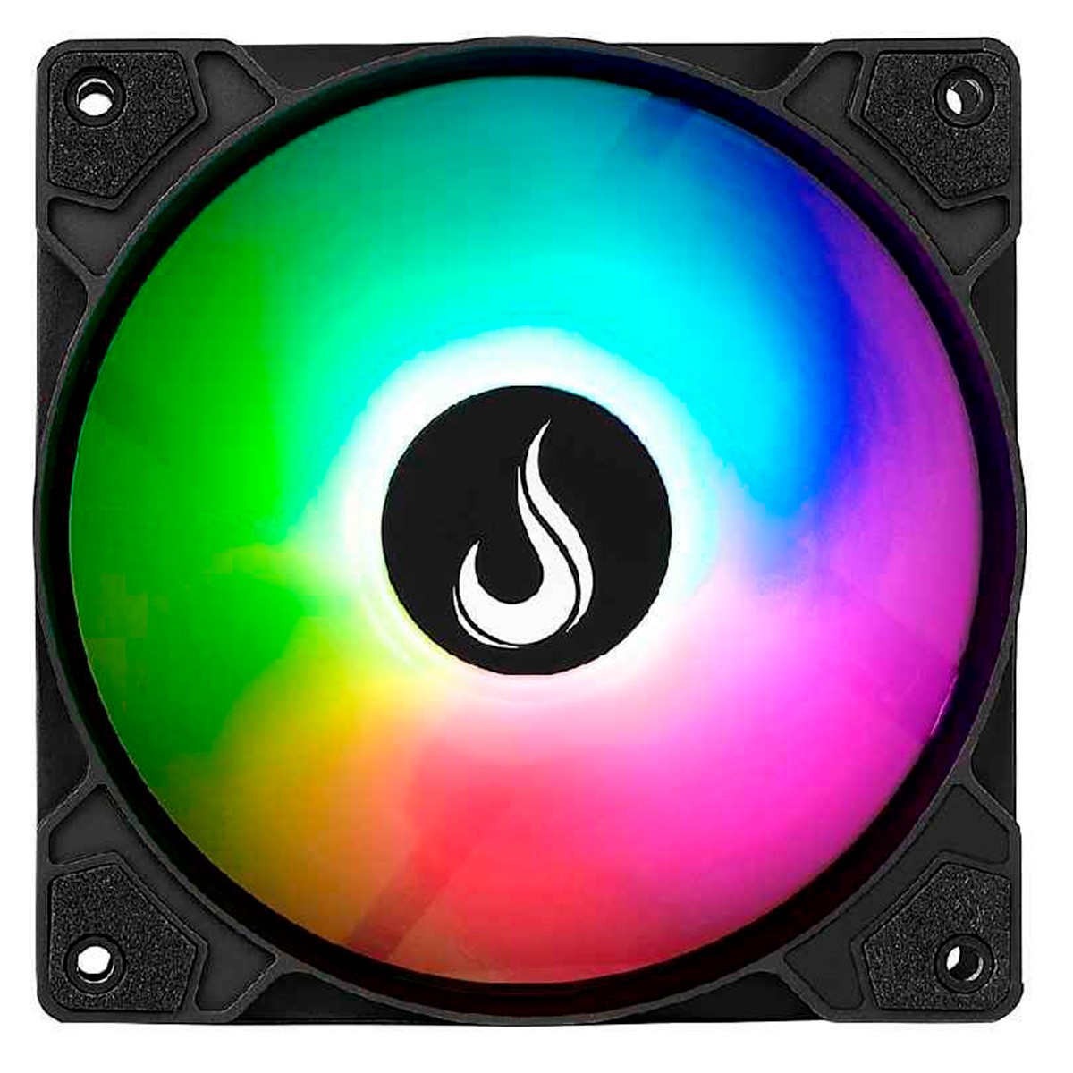 Kit Fan com 3 Unidades Rise Mode X, 3x120mm, RGB Rainbow, 1200 RPM, Preto, RM-XLD-01-RBW