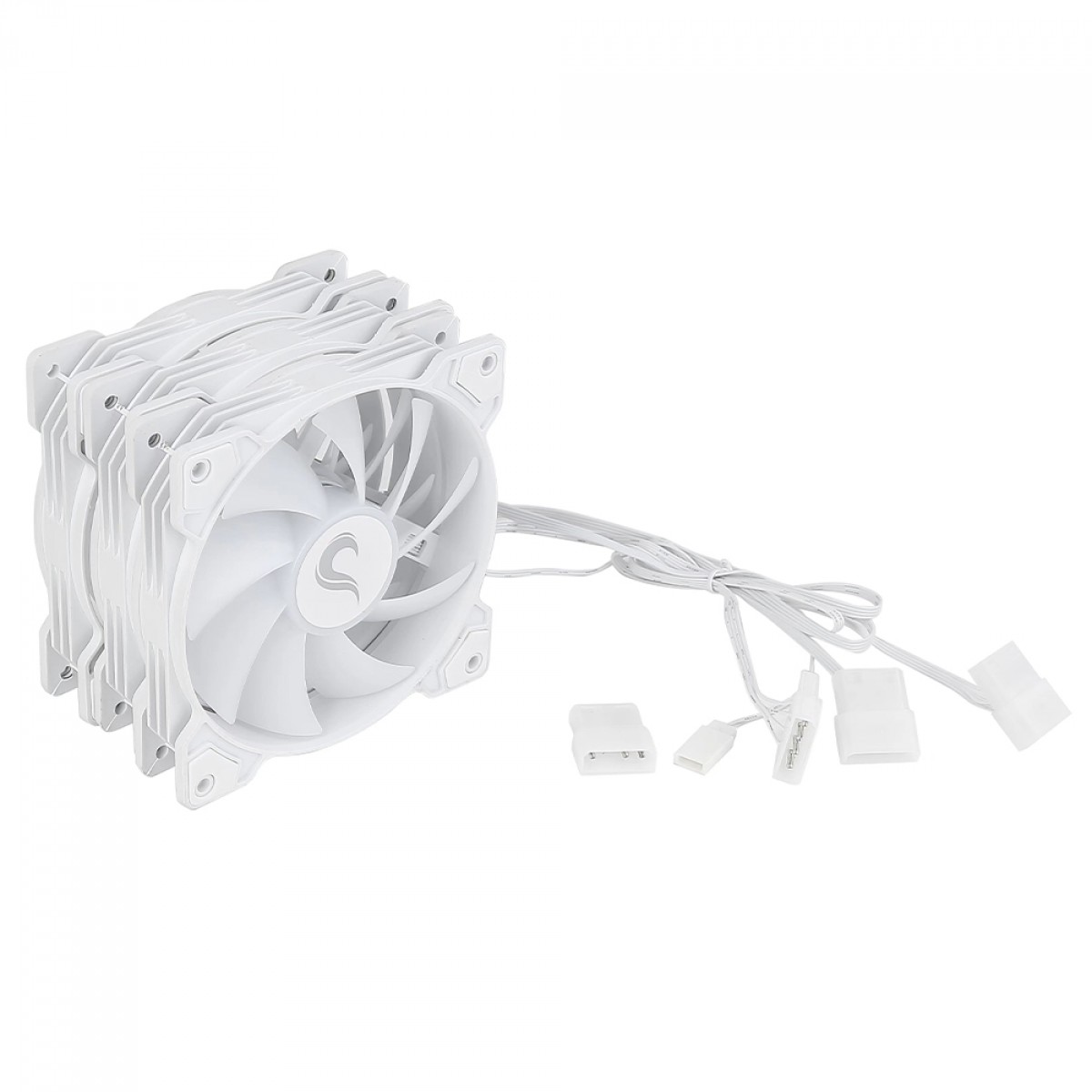 Kit Fan com 3 Unidades Rise Mode X, ARGB, 120mm, Branco, RM-XLD-02-ARGB