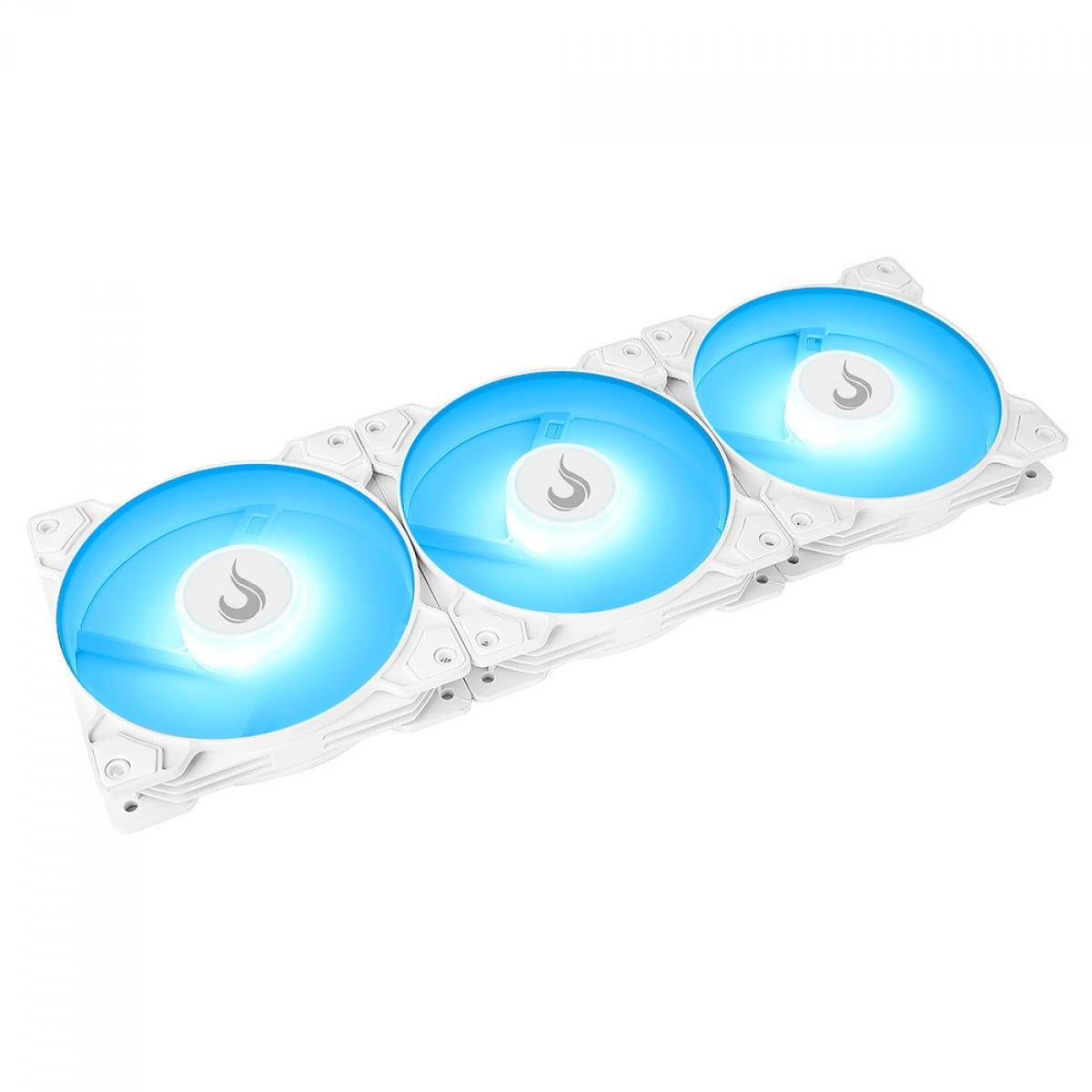 Kit Fan Rise Mode Z, Com 3 Unidades, ARGB, 120mm, Branco, RM-ZLD-5V-ARGB-W