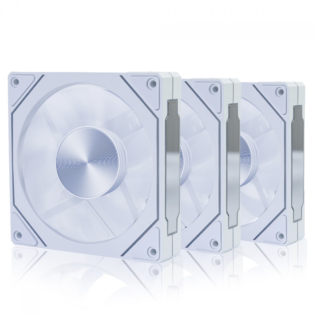 Kit Fan com 3 Unidades Round5 Nordwind White, ARGB, 120mm, Com Controladora, PWM, Branco, R5-KIT-NORDWIND-FW-W-2220