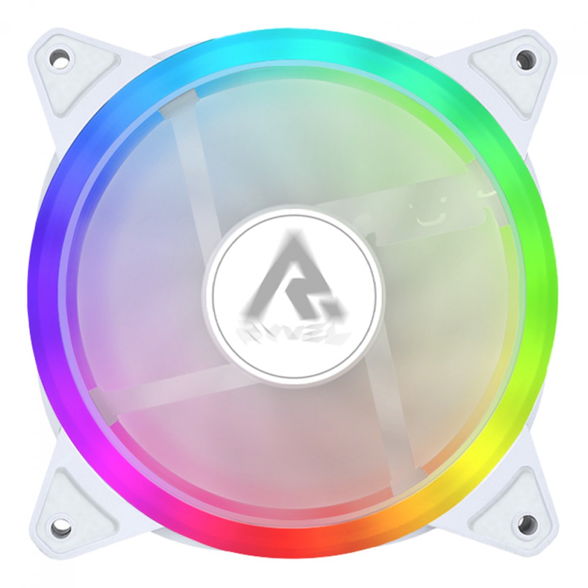 Kit Fan Com 3 Unidades Ryvel Luna White, ARGB, 120mm, Com Controladora, Branco, RY-FN-LN-WT