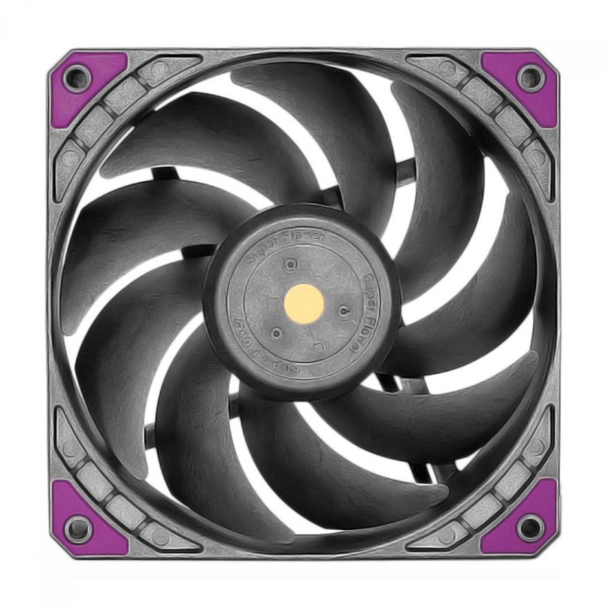 Kit Fan Com 3 Unidades Super Flower Megacool, 120mm, Black, SF-PF121-BK_3P