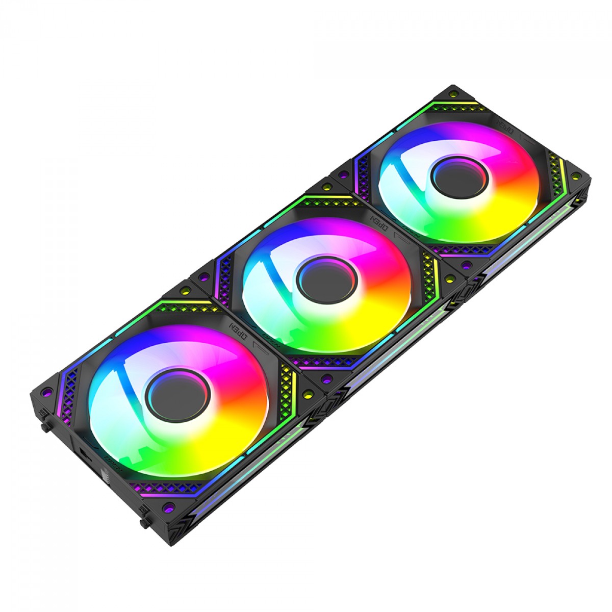 Kit Fan Com 3 Unidades SuperFrame Cyclone, ARGB, 120mm, Black