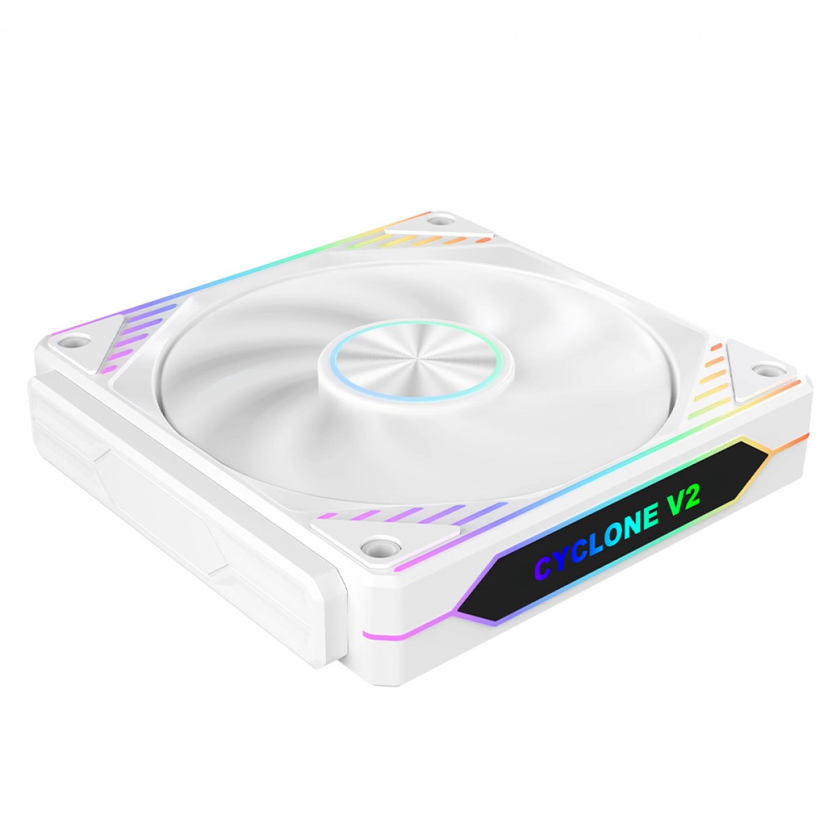 Kit Fan Com 3 Unidades SuperFrame Cyclone V2, ARGB, 120mm, Branco, SF-FN-CYK12AW