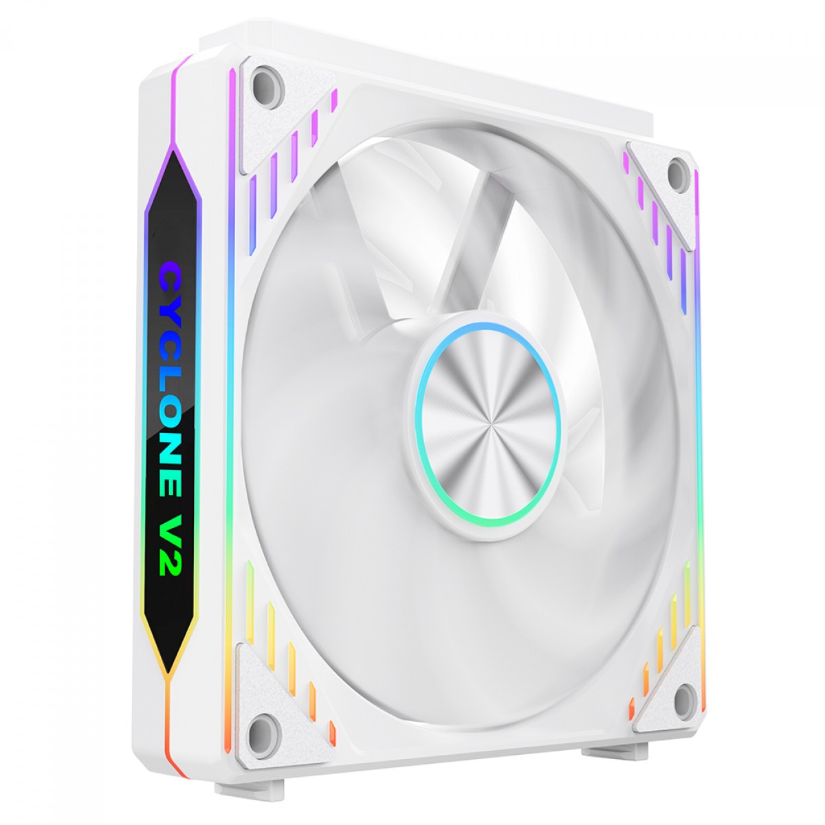 Kit Fan Com 3 Unidades SuperFrame Cyclone V2, ARGB, 120mm, Branco, SF-FN-CYK12AW