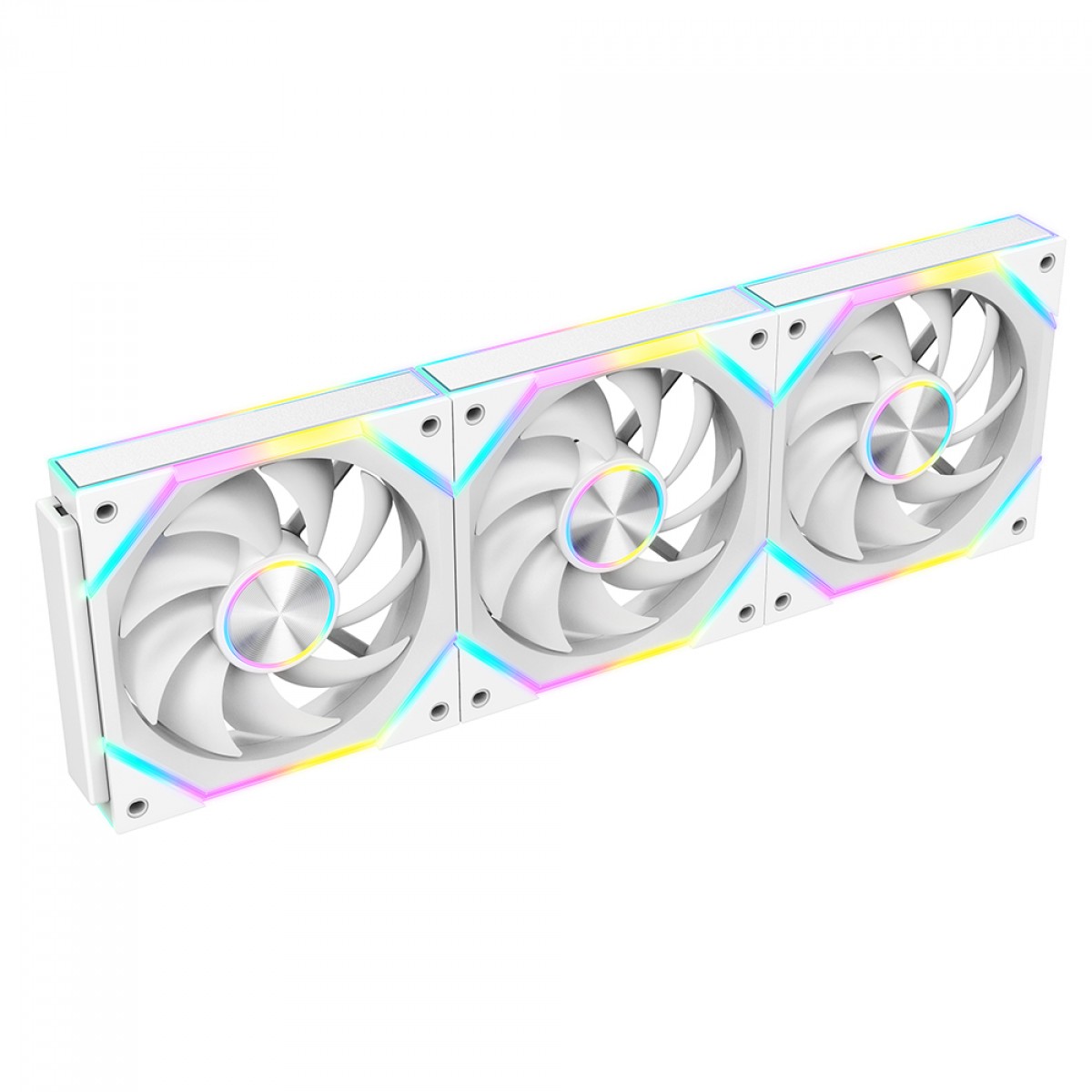 Kit Fan Com 3 Unidades SuperFrame Pulse, ARGB, 120mm, PWM, Branco, SF-FN-PSK12AW