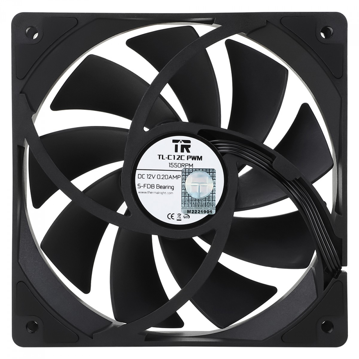 Kit Fan Com 3 Unidades Thermalright TL-C12C, 120mm, PWM, Preto
