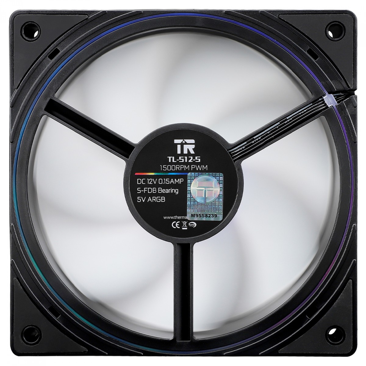 Kit Fan Com 3 Unidades Thermalright TL-S12-S, ARGB, 120mm, PWM, Preto
