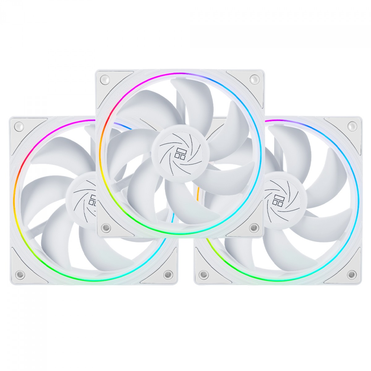 Kit Fan Com 3 Unidades Thermalright TL-S12-W3, ARGB, 120mm, PWM, Branco - Open Box