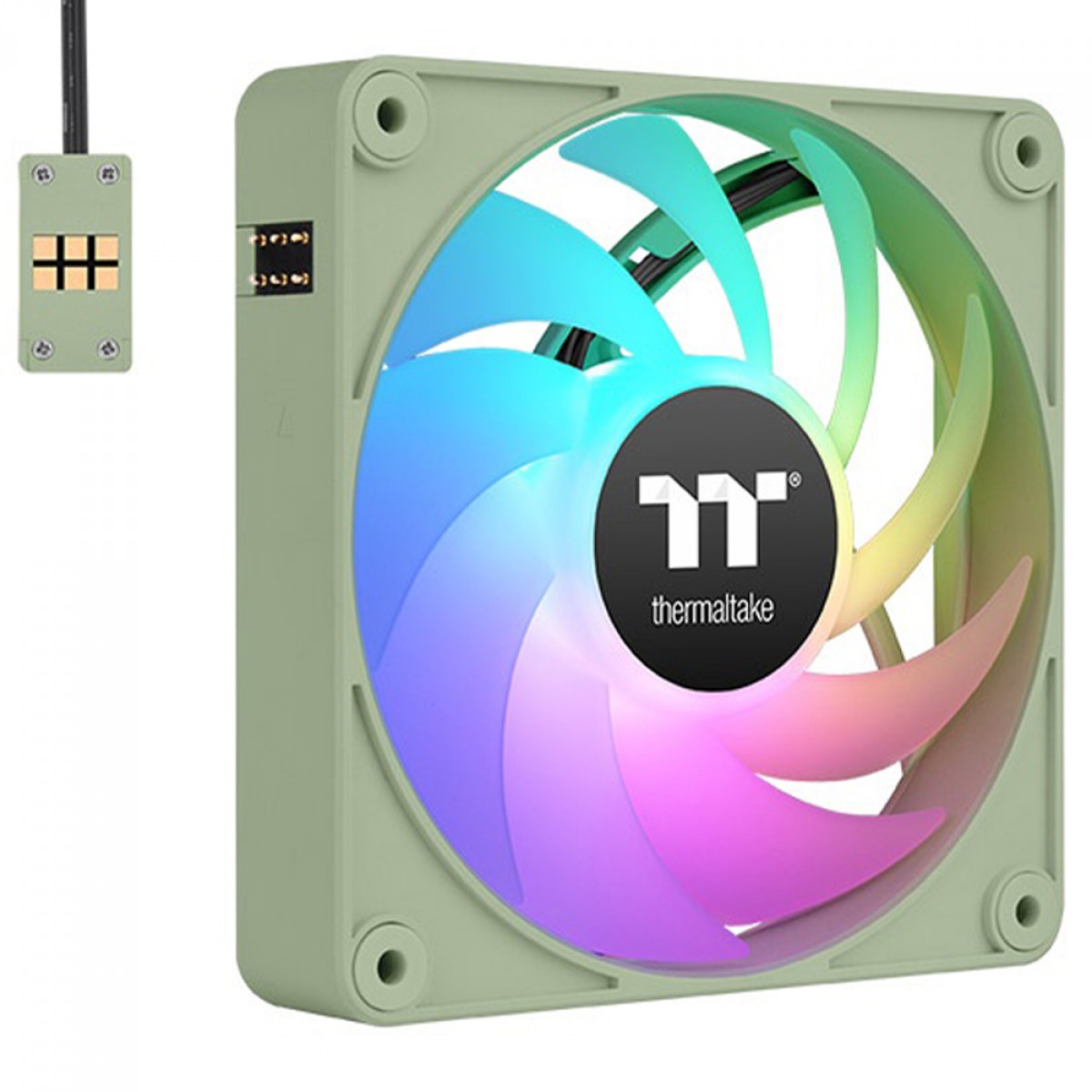 Kit Fan Com 3 Unidades Thermaltake CT120 EX Matcha Green Premium Edition, ARGB, 120mm, PWM, Verde, CL-F196-PL12MG-A