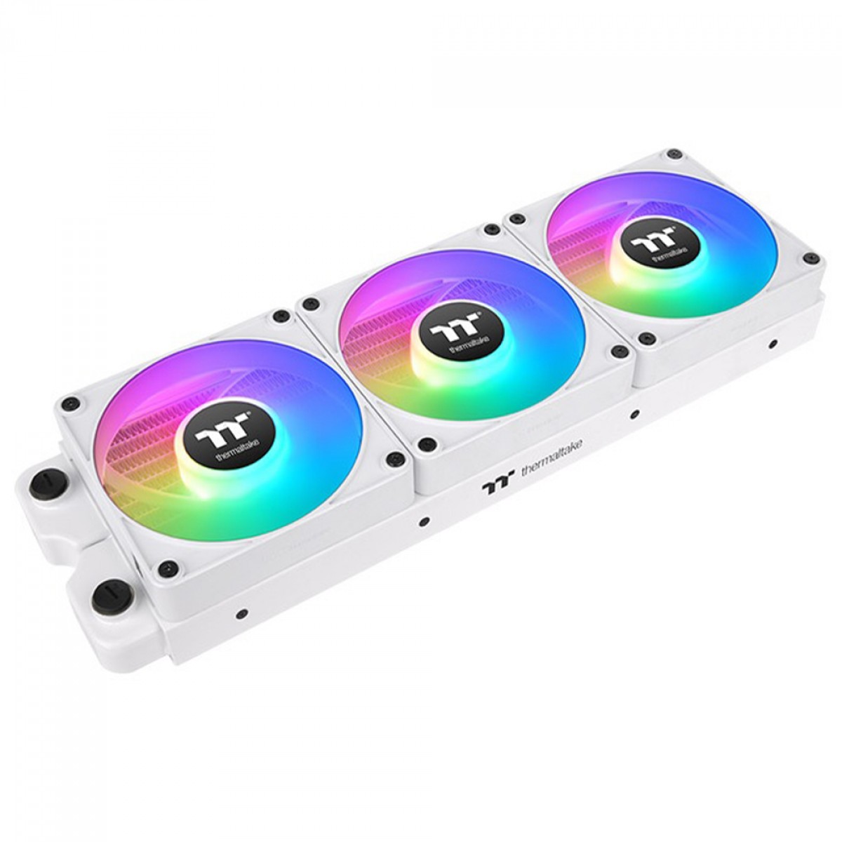 Kit Fan Com 3 Unidades Thermaltake CT120 EX White Premium Edition, ARGB, 120mm, PWM, Branco, CL-F190-PL12SW-A