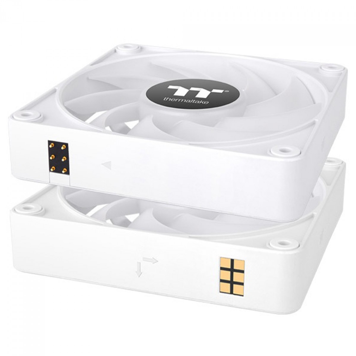 Kit Fan Com 3 Unidades Thermaltake CT120 EX White Premium Edition, ARGB, 120mm, PWM, Branco, CL-F190-PL12SW-A