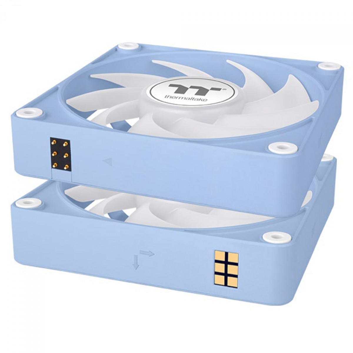 Kit Fan Com 3 Unidades Thermaltake CT140 EX Hydrangea Blue Premium Edition, ARGB, 140mm, PWM, Azul, CL-F197-PL14BU-A