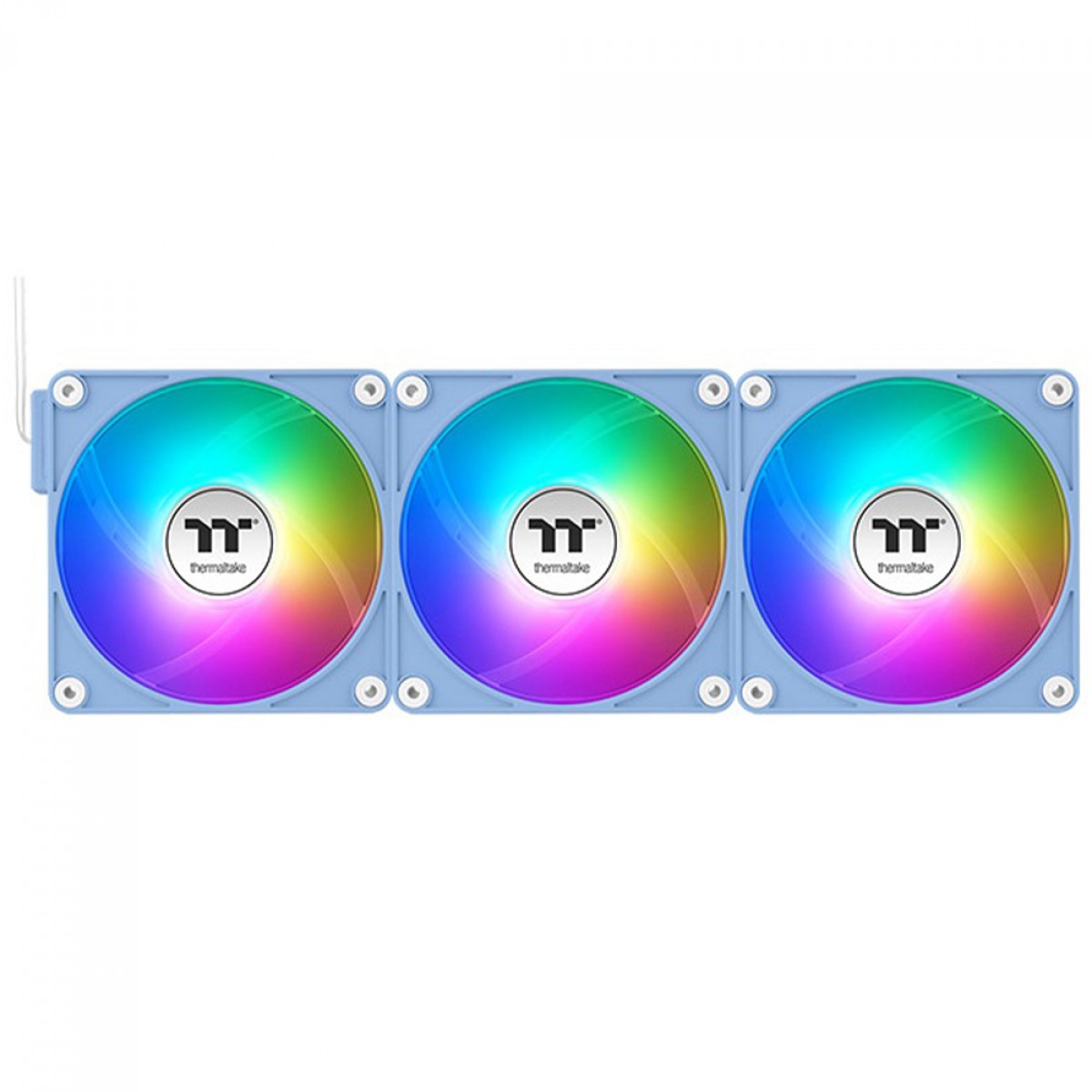 Kit Fan Com 3 Unidades Thermaltake CT140 EX Hydrangea Blue Premium Edition, ARGB, 140mm, PWM, Azul, CL-F197-PL14BU-A
