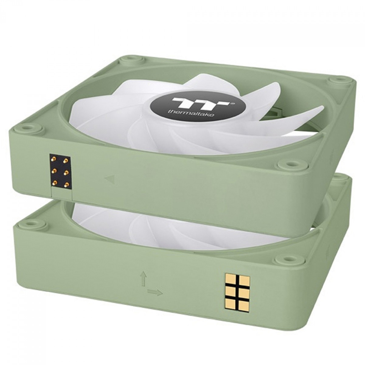 Kit Fan Com 3 Unidades Thermaltake CT140 EX Matcha Green Premium Edition, ARGB, 140mm, PWM, Verde, CL-F197-PL14MG-A