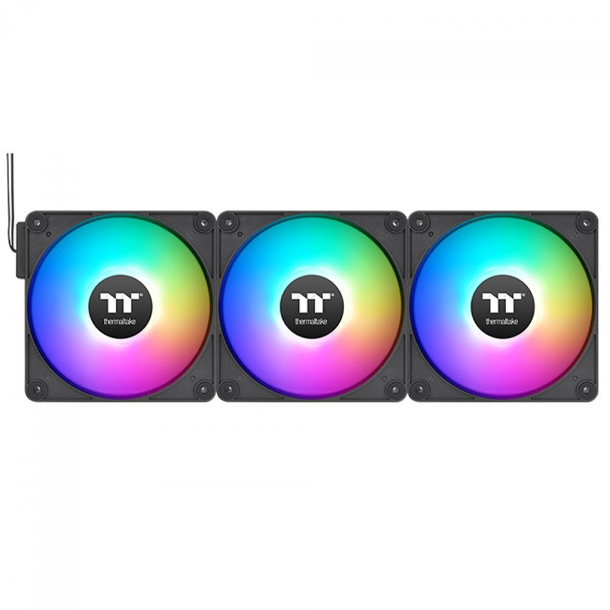 Kit Fan Com 3 Unidades Thermaltake CT140 EX Premium Edition, ARGB, 140mm, PWM, Preto, CL-F182-PL14SW-A