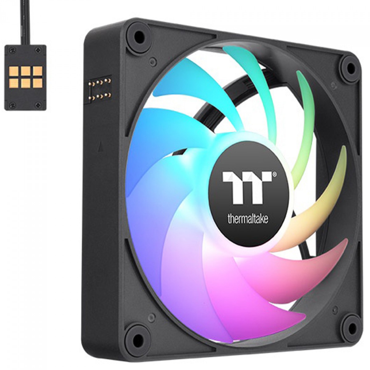 Kit Fan Com 3 Unidades Thermaltake CT140 EX Premium Edition, ARGB, 140mm, PWM, Preto, CL-F182-PL14SW-A