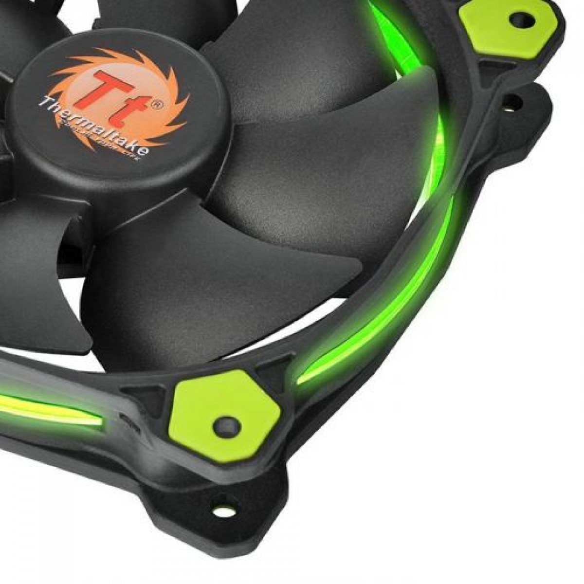 Kit Fan com 3 Unidades Riing ThermalTake, Led Green 120mm, CL-F055-PL12GRA