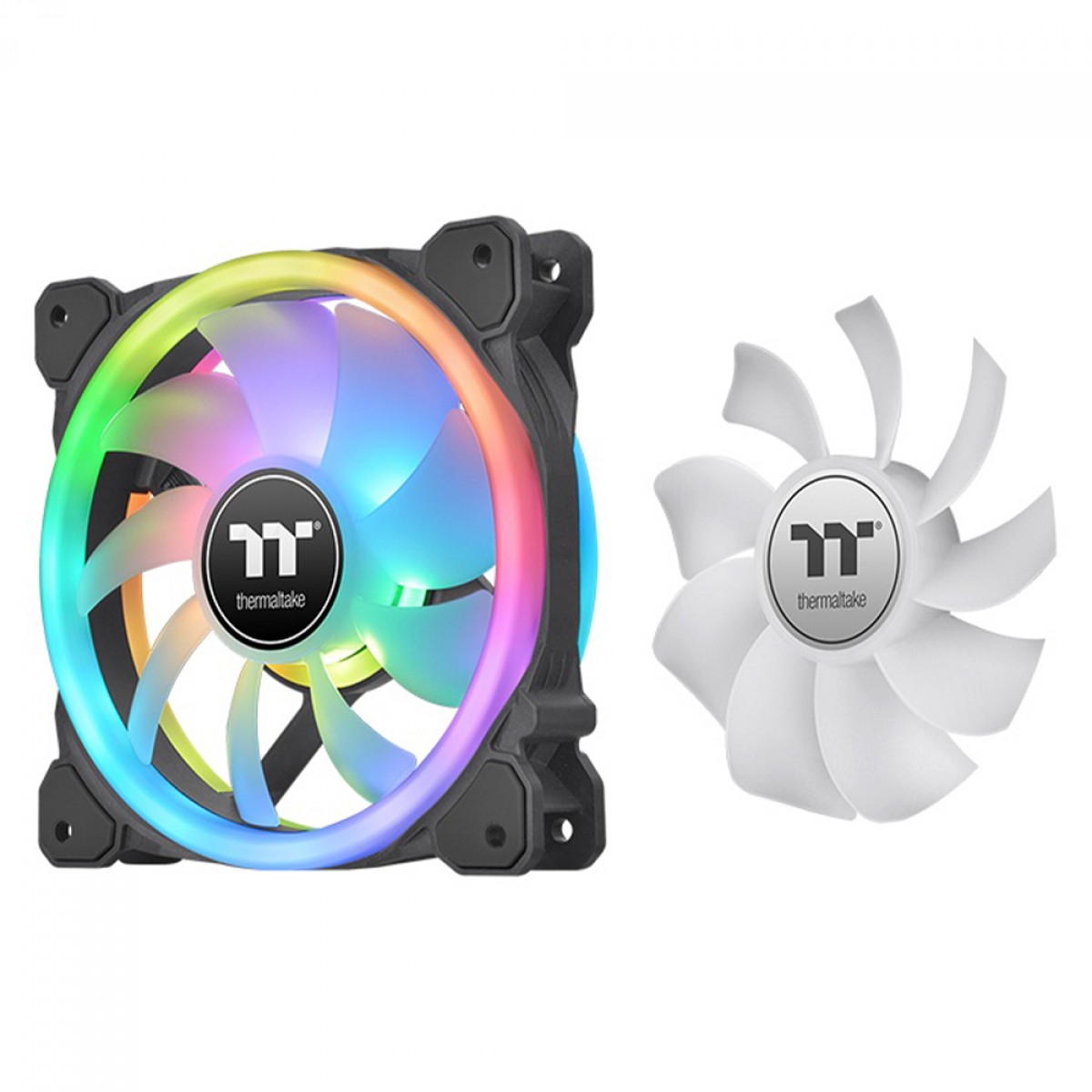Kit Fan Com 3 Unidades Thermaltake SWAFAN 12 RGB Radiador Fan, Premium Edition, 120mm, Black, CL-F137-PL12SW-A
