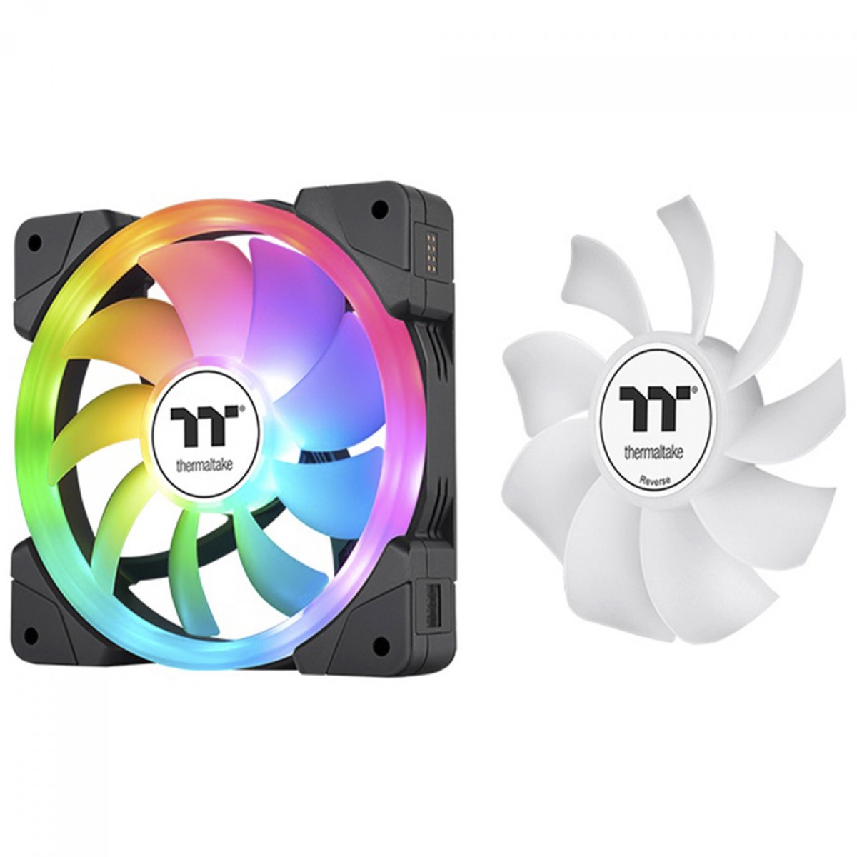 Kit Fan Com 3 Unidades Thermaltake Swafan Ex12, ARGB, 120mm, PWM, Preto, CL-F167-PL12SW-A