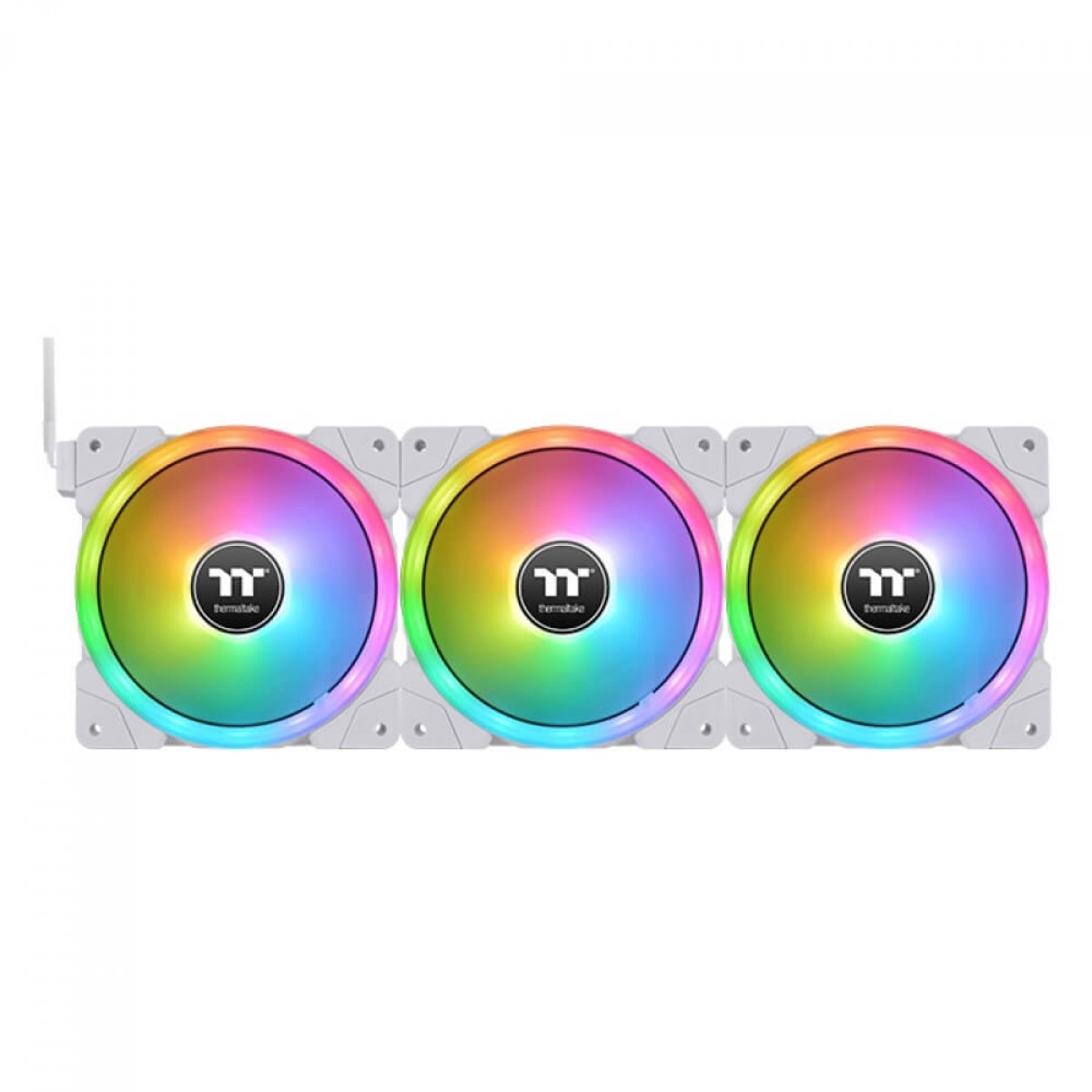 Kit Fan Com 3 Unidades Thermaltake SWAFAN EX14 RGB, 140mm, White, Com Controlador, CL-F162-PL14SW-A