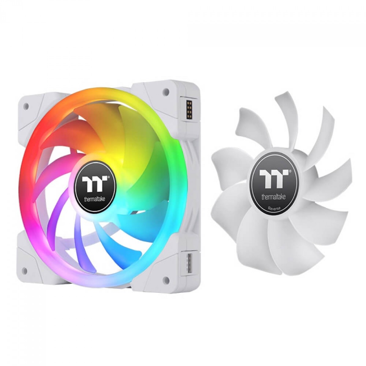 Kit Fan Com 3 Unidades Thermaltake SWAFAN EX14 RGB, 140mm, White, Com Controlador, CL-F162-PL14SW-A