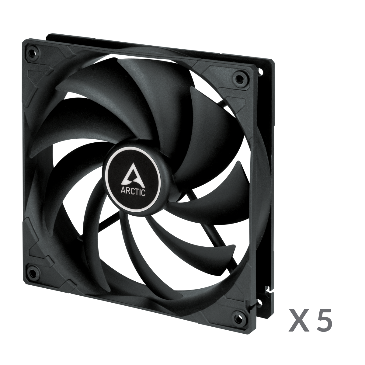 Kit Fan com 5 Unidades Arctic F14, 140mm, Black, ACFAN00233A
