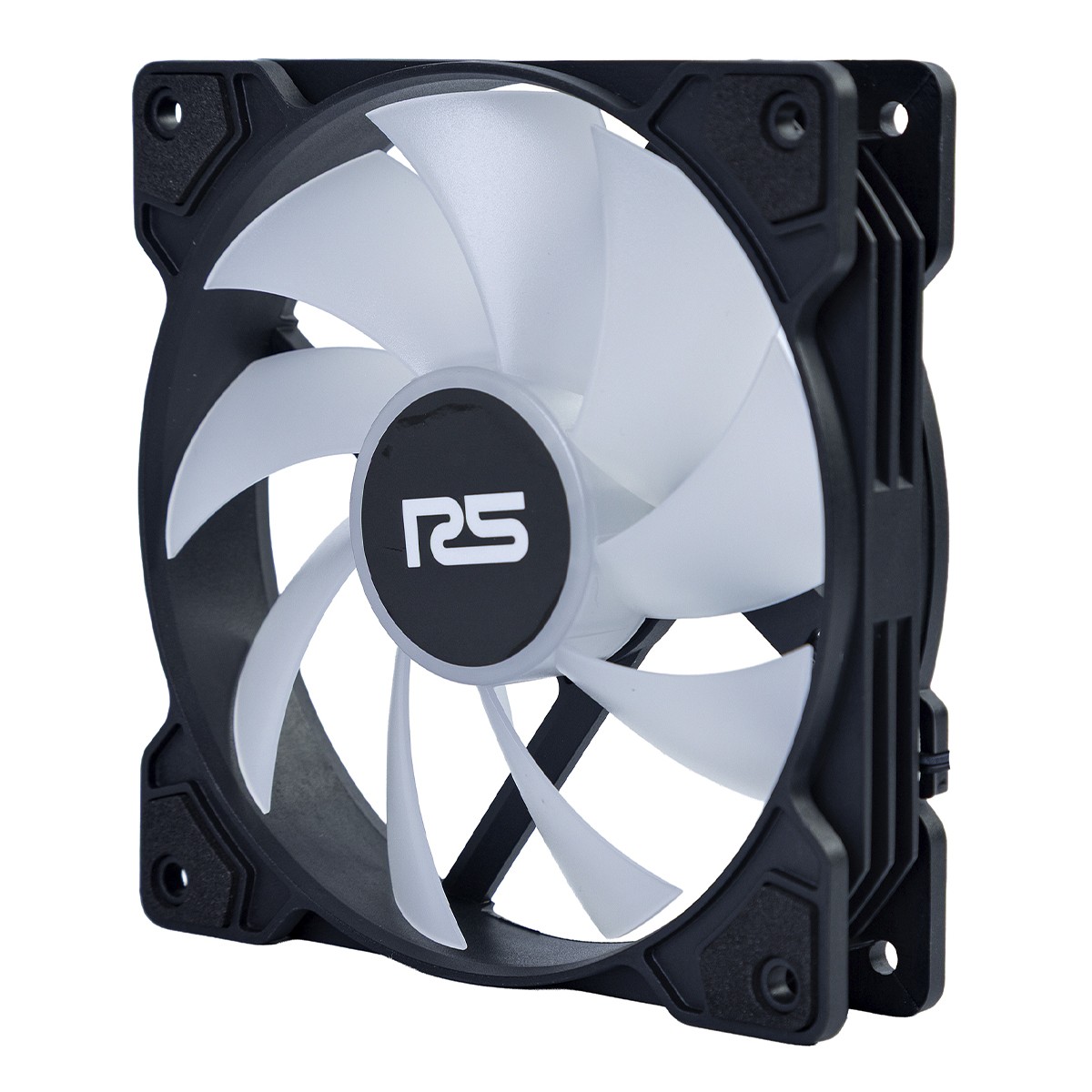 Kit Fan Com 5 Unidades Round5 Cyclone Forward, 120mm, Rainbow, Preto, R5-KIT-CYCLONE-FW-B-2288
