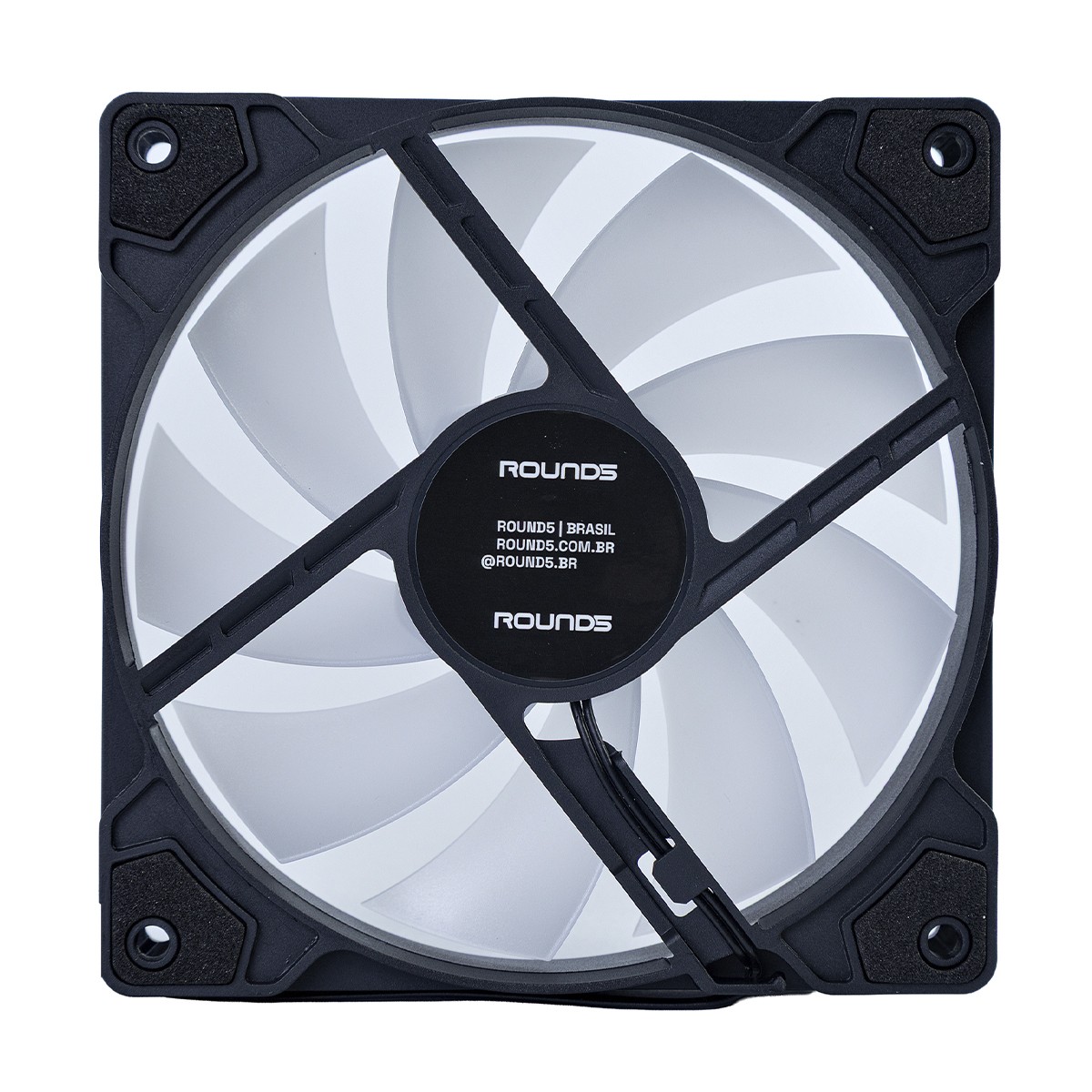 Kit Fan Com 5 Unidades Round5 Cyclone Forward, 120mm, Rainbow, Preto, R5-KIT-CYCLONE-FW-B-2288