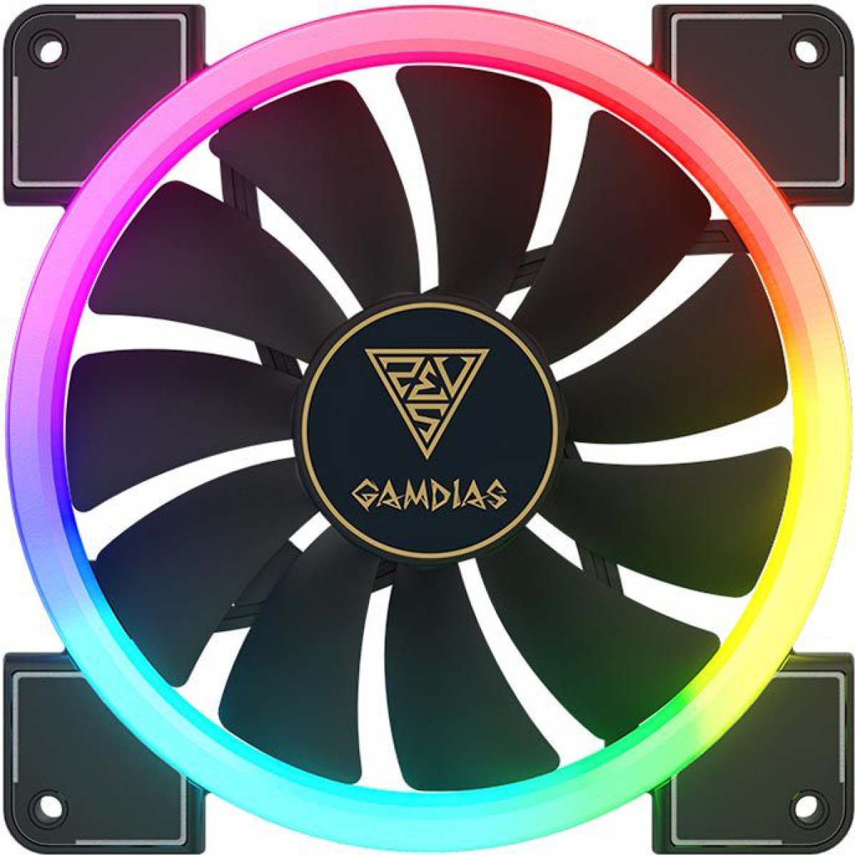 Kit Fan com 3 Unidades Gamdias Aeolus M1 1403R, RGB 140mm, com Controlador, M1-1403R