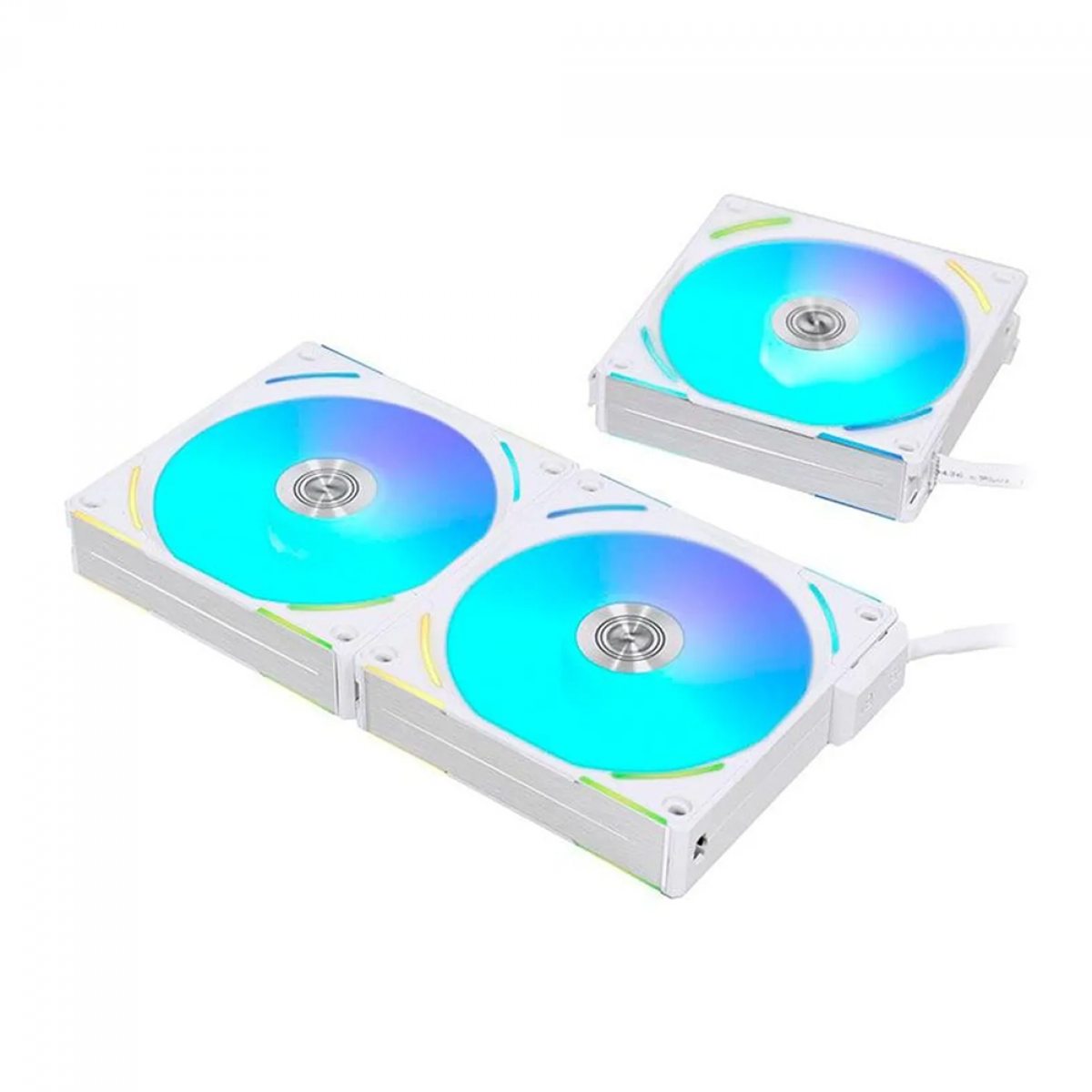 Kit Fan Lian Li com 3 Unidades Uni Fan AL120 V2, 120mm, ARGB, White, UF-AL120V2-3W