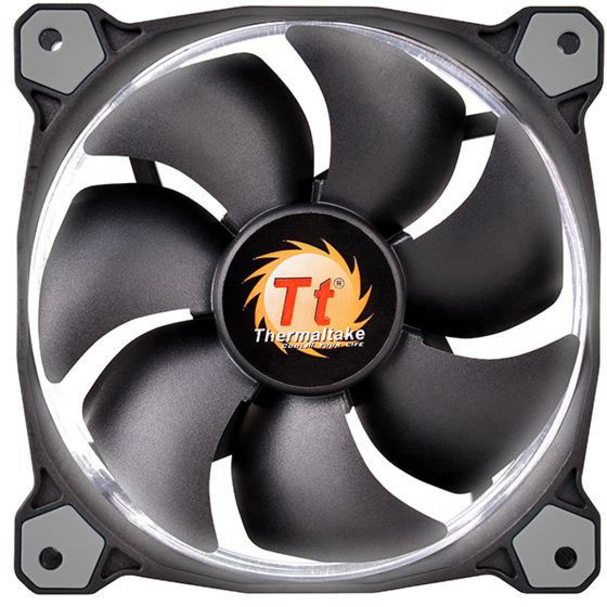 Kit Fan com 3 Unidades Thermaltake Riing 12, LED White 120mm, CL-F055-PL12WT-A