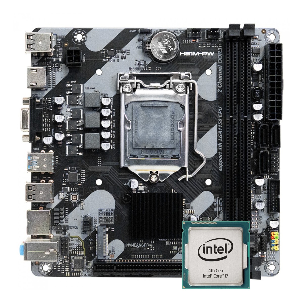 Kit Intel Core i7 4770, Placa Mãe Chipset H81