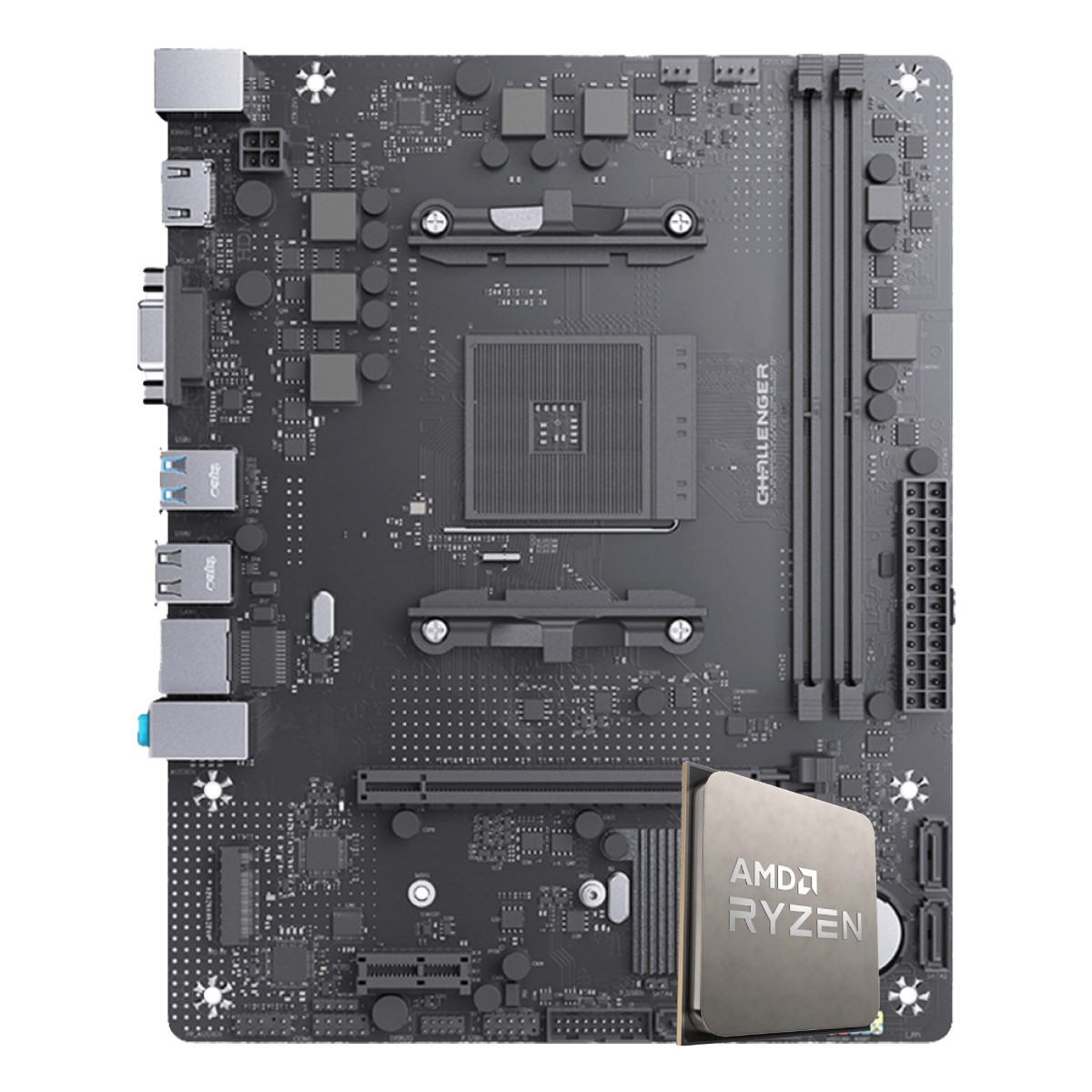 Kit Upgrade, AMD Ryzen 5 5600GT + Placa Mãe Chipset B450