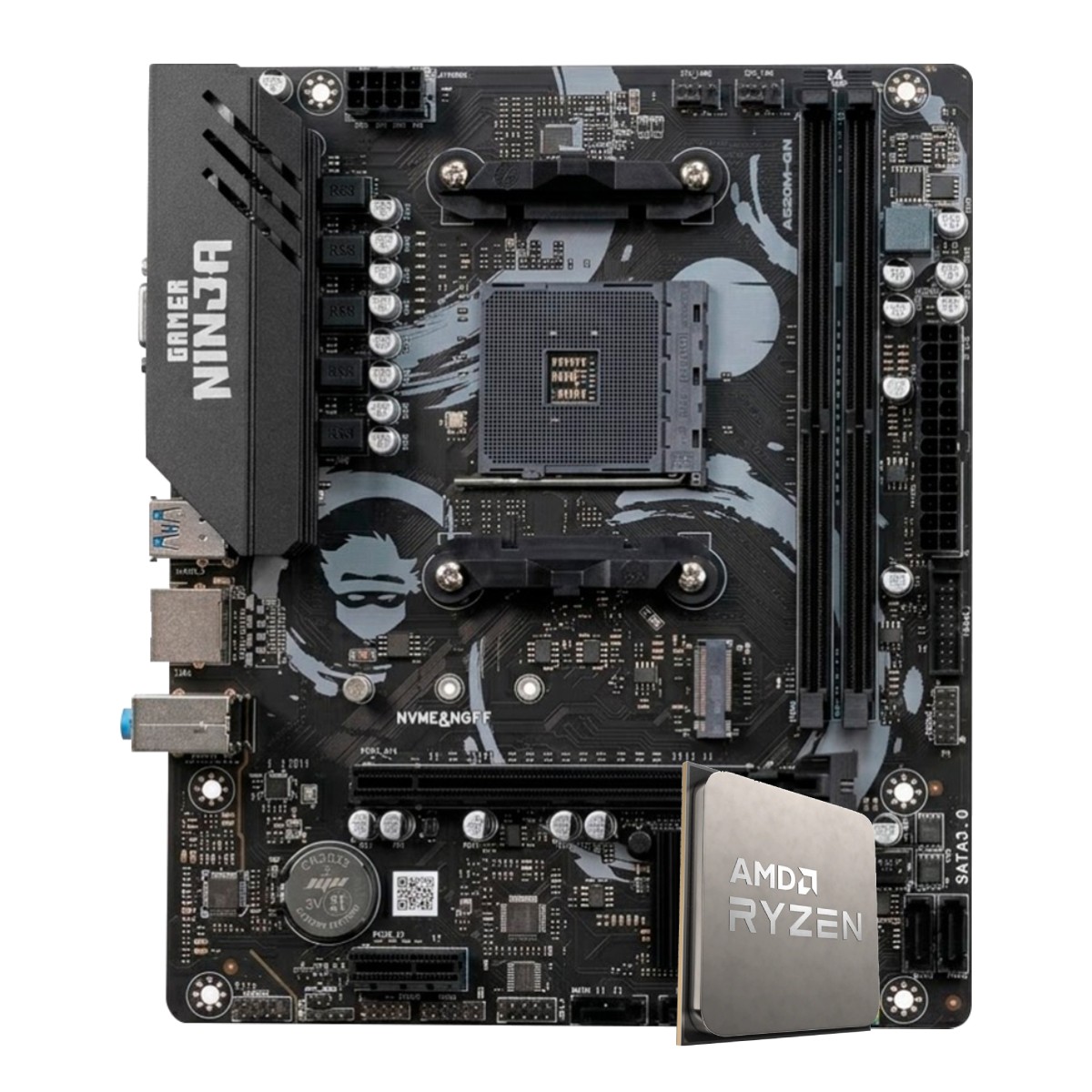 Kit Upgrade AMD Ryzen 5 5600GT + Placa-Mãe A520M | Terabyte