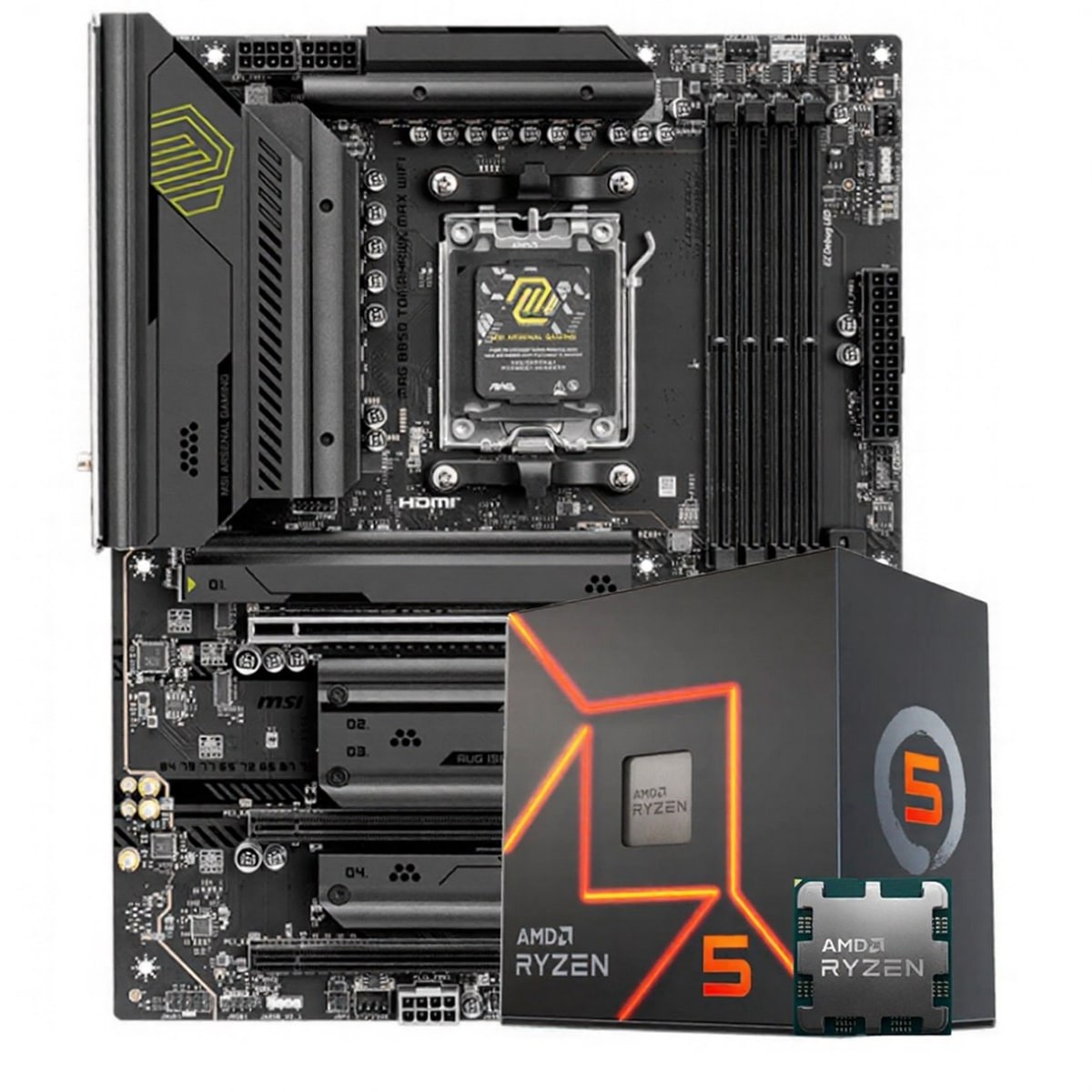 Kit Upgrade, AMD Ryzen 5 8600G, Placa Mãe Chipset B850