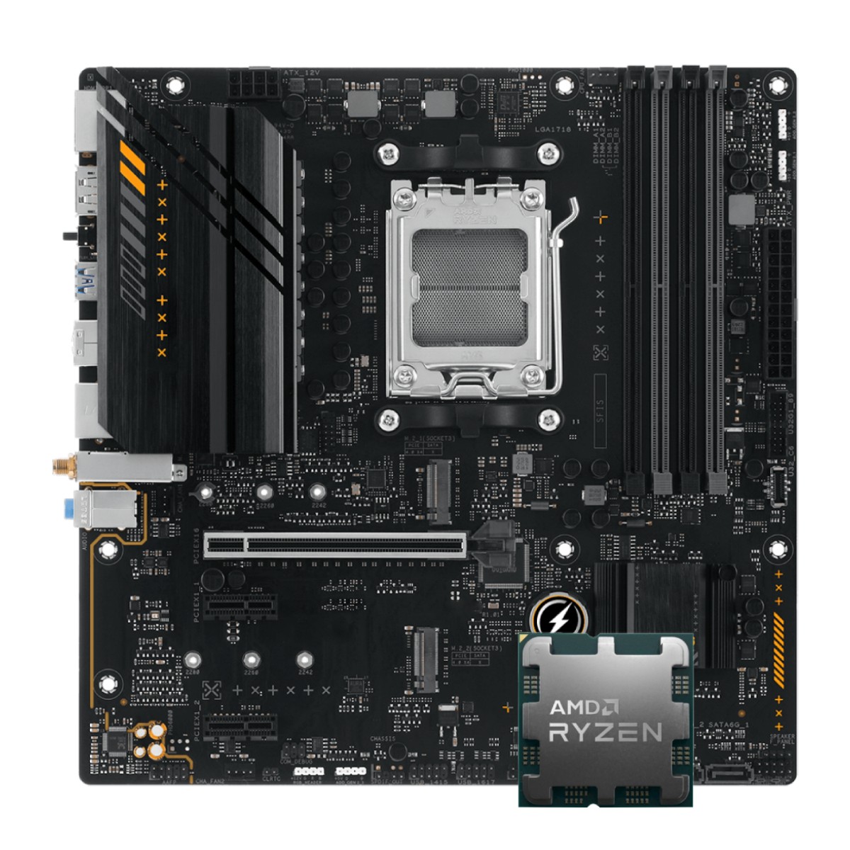 Kit Upgrade, AMD Ryzen 5 9600X, Placa Mãe Chipset A620